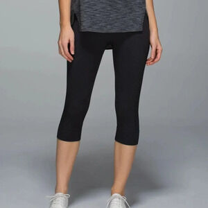 Lululemon Seamlessly Street Crop (First Release) Heathered Black/ Charcoal | 8